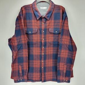 Sonoma Heavyweight Overshirt Plaid Flannel Mens 2XL Cotton Outdoor Work Cabin